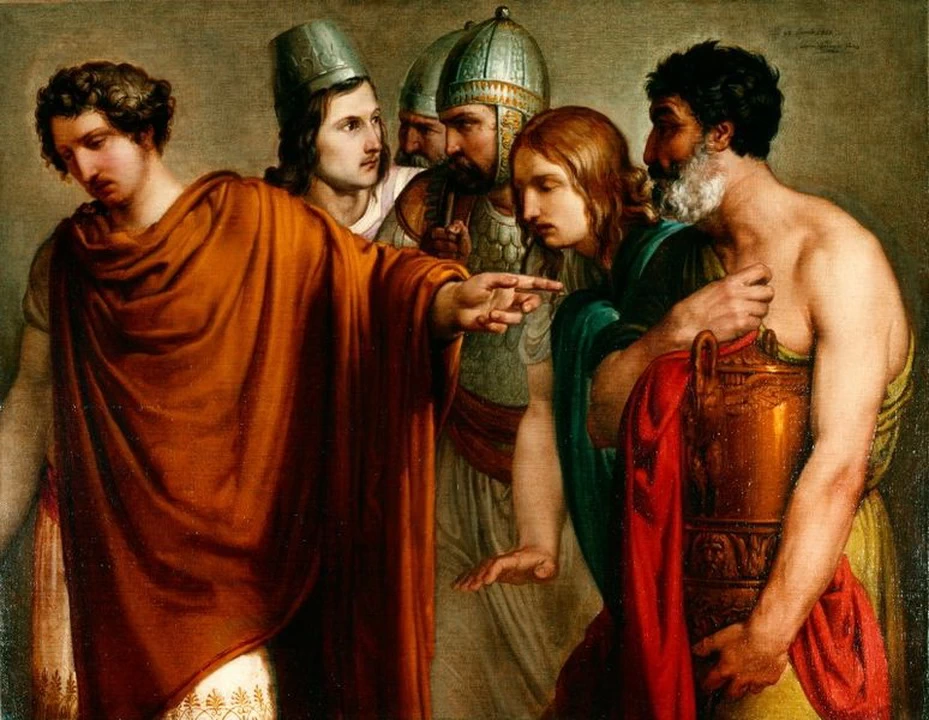 La morte di Abradate - Gallerie di Piazza Scala, Milano
